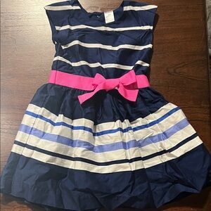 Carter's Navy and Pink Striped Dress